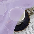 Chyhomenyc Lilac Sheer Curtains 45 Inch Long 2 Panels, Light Filtering Rod - Image 7