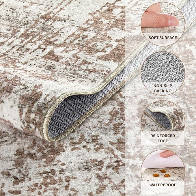 UERMEI 5x7 Washable Area Rug - Image 5