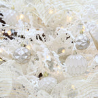 Sea Team 60mm/2.36" Delicate Contrast Color Theme Painting & Glittering Christmas Tree Pendants Decorative Hanging Christmas Baubles Balls Ornaments Set - 30 Pieces (Champagne & Matte)