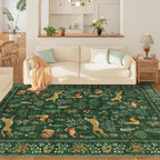 DUKINO 9x12 Area Rug for Living Room, Washable Animal Rug Non Slip, Non-Shedding - Image 3