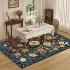 DUKINO 8x10 Area Rugs, Floral Washable Living Room Rug Non Slip, Stain Resistant - Image 5