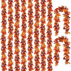CQURE 10 Pack Fall Leaf Garland, Hanging Vines Garland Artificial Fall Maple LeavesThanksgiving Decor for Home Wedding Fireplace Christmas