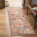 Keen Home Design 2x7 Rug - Machine Washable Runner Rug with Non-Slip Backing, Ideal for Hallway, Entryway, Kitchen, Laundry Room - Vintage, Easy Clean, Durable, Low Pile Rug - (2'6" x 7')