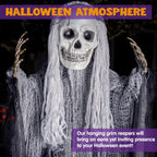 JOYIN 3 Pack Hanging Halloween Skeleton Ghosts Decorations Outdoor, Grim Reapers for Best Halloween Outdoor Decorations, Haunted Haunted House Prop, Party Supplies