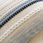 Coastal Blue Boho Decorative Throw Pillow Cover 22x22 Modern Bohemian Accent - Image 8