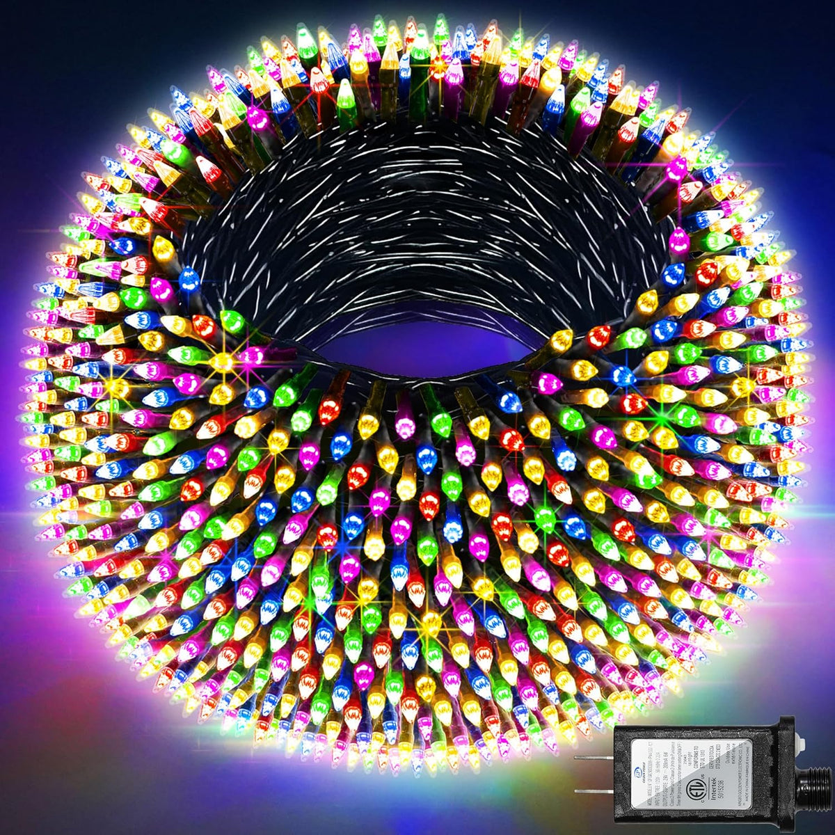 1500 LED 470FT Christmas Lights Outdoor,12 Lighting Modes Christmas String Lights with Timer, Dimmable Multicolor LED StringLights Waterproof for Yard Tree Wedding Party Holiday Multicolor