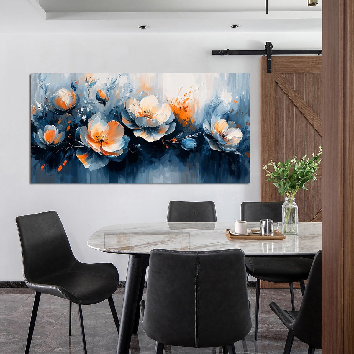 Canvas Wall Art Decor Wall Art Pictures for Living Room Artwork for Walls White Flowers Wall Art Prints Canvas Art Wall Decor Vintage Botanical Wall Art Decorations Bedroom Home Decor 20" X 40"