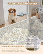3x5 Washable Area Rug for Entryway Non Slip Kitchen Rugs, Floral Soft Living - Image 6