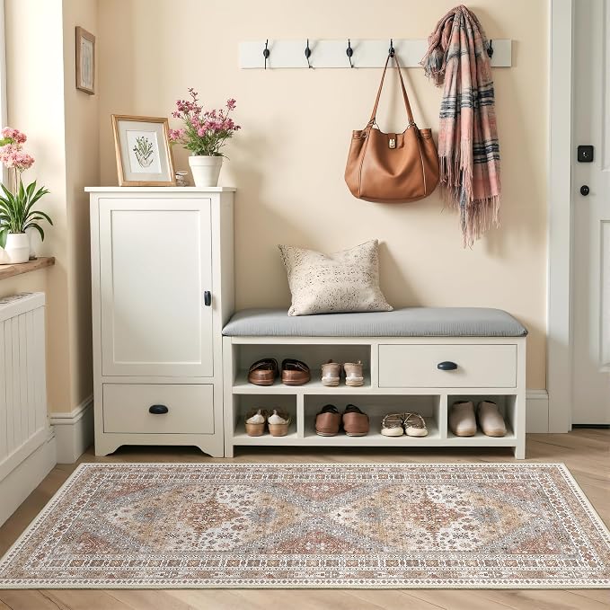2x5 Rug Runner Non-Slip Washable Rugs by Restydon