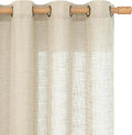 Linen Sheer Curtains 95 inch for Living Room, Soft Thick Light Filtering Boho by LAMIT