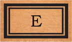 Calloway Mills 152963048E Black Border 30" x 48" Monogram Doormat Letter (E)