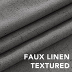 H.VERSAILTEX Linen Blackout Curtains Durable Thick Textured Linen Look 100% - Image 5