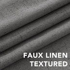 H.VERSAILTEX Linen Blackout Curtains 45 Inches Long 100% Absolutely Blackout - Image 4