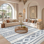 cotiled Boho 10x12 Area Rug for Living Room: Large Moroccan Washable Rug | - Image 4
