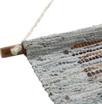 Mark&Day Wall Art, Stanzach Hide Leather and Fur Farmhouse Charcoal Macrame Tapestry Wall Hanging for Living Room, Bedroom, Office or Kitchen (44"H x 22"W)