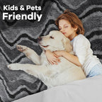 4x6 Grey Fluffy Soft Area Rug Non-Slip - Image 6