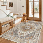 Madane Area Rug 4x6 Washable Rugs Vintage - Image 3