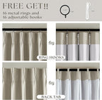 Oatmeal Pinch Pleated Linen Blackout Curtains 102 Inches Long - Image 6