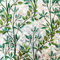 Rainbow Window Privacy Film 3D Leaf Decorative Stained Glass Window Film Anti UV Non-Adhesive Reusable 23.6" x 157.4" for Home Room Car Glass Cling
