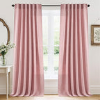 RYB HOME Sheer Curtains 108 inches, Extra Long Floor to Ceiling Curtains | by RYBHOME