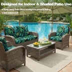 CALBODE 12 Pcs Stretch Outdoor Seat Cushion Covers, Washable Reusable, - Image 5