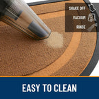 OLANLY Half Circle Front Door Mat Outside 47x23 All-Season Rubber Doormat | - Image 5
