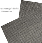 Myir JUN Placemats Set of 8, Vinyl Woven Placemats Place Mats Indoor Set of 8 Washable Table Mats Non-Slip Place mats for Dining Table (Dark Brown, Set of 8)