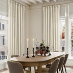 60 Inch Width 96 Inches Long Linen Pinch Pleated Curtains 1 Panel | Light - Image 7