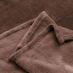 BEDELITE Fleece Blanket Soft Plush Queen Size Bed Blanket Brown 90"x90" | Ultra - Image 9