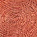 AHHFSMEI Round Braided Placemats Set of 4 Round Table Mats for Dining Tables Natural Woven Heat Resistant Place mats 15 Inch(Orange)