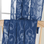 Furman Cafe Curtains 45 Inch Length 2 Panels Set, Elegant Geometric Jacquard - Image 6