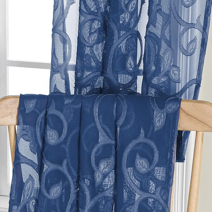 Furman Sheer Curtains 72 inches Long 2 Panels Set, Light Filtering Top Rod - Image 6
