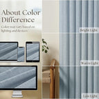 Dusty Blue 80 Inch Pinch Pleated Linen Curtains 2 Panels Set | Light Filtering - Image 4
