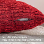 Aegero Pack of 2 Corduroy Decorative Throw Pillow Covers 18x18 Inch - Image 3