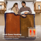 Bedsure Heated Blanket Queen Size, Dual Control Electric Blanket, 6 Heat/6 - Image 3