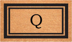 Calloway Mills 152963048Q Black Border 30" x 48" Monogram Doormat Letter (Q)