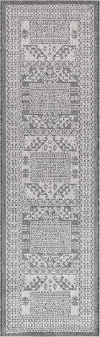 Keen Home Design Terrace Outdoor Runner Rug - 2x12 Washable Indoor/Outdoor Rug for Patio, Kitchen, Balcony, Beach, Garden, Deck and Porch, Size: 2'2"x11'10"