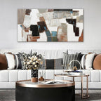 Dimpaga Abstract Canvas Wall Art Modern Wall Art Decor Pictures Wall Decor Minimalist Geometric Line Artwork for Walls Textured Wall Art Prints 20"X40" For Room Living Room Bedroom Office Wall Decor