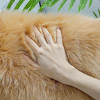 linmopm Faux Fur Rug Sheepskin Shag Fluffy Fuzzy Beige 3x4 ft Rugs - Image 4