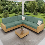 hyha Waterproof Couch Cushion Covers for Pets, Non Slip Sofa Seat Cover for Dogs Washable, Soft Thick Stretch Jacquard Fabric, Sofa Slipcovers with Elastic Bottom (1 Piece for Backrest M, Green)