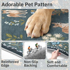 Soalmost Dog 8x10 Area Rugs for Living Room, Washable Soft Rug Navy Blue | - Image 7