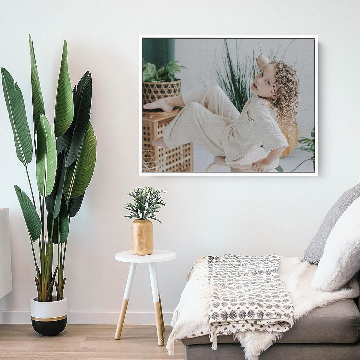 Personalized Custom Canvas Prints: Photo On Canvas (White, 20x20) Transform Your Photos into Stunning Framed Wall Art Digitally Printed Photo To Canvas Ideal for Home Decor, Gifts Keepsakes.