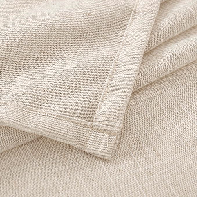 BGment Oatmeal Linen Curtains 52 X 96 Inches Long - Image 9