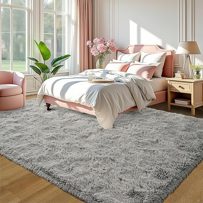 LOCHAS 4x6 Area Rugs Fluffy Living Room Carpets - Image 3
