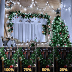 Ollny 500LED 164FT Long Christmas Tree Lights with 8 Modes Remote Timer IP44 Waterproof, Outdoor Christmas Lights for Tree House Yard Outside Xmas Decorations White