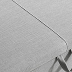 Furniliving 51.75" Storage Ottoman Bench for Living Room, Modern Bedroom Bench with Rolled Arm Upholstered End of Bed Bench Shoe Storage Bench Indoor Bench with Wood Legs Entryway Bench,Grey, Linen