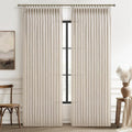 PleatedDrapes 70 Inch Extra Wide Natural Linen Light Filtering Curtains 92 by PleatedDrapes