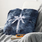 Bedsure GentleSoft Fluffy Tie Dye Navy Blue Blankets Queen Size for Bed, Thick Sherpa Faux Fur Fleece Fuzzy Plush Winter Warm Soft Queen Blankets, Bedroom Decor Blue Cozy Gifts for Women Men, 90x90