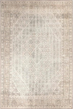 Keen Home Design 8x10 Rug - Machine Washable Area Rug with Non-Slip Backing, Ideal for Living Room, Dining Room, Bedroom - Vintage, Easy Clean, Durable, Low Pile Rug - (8' x 10')