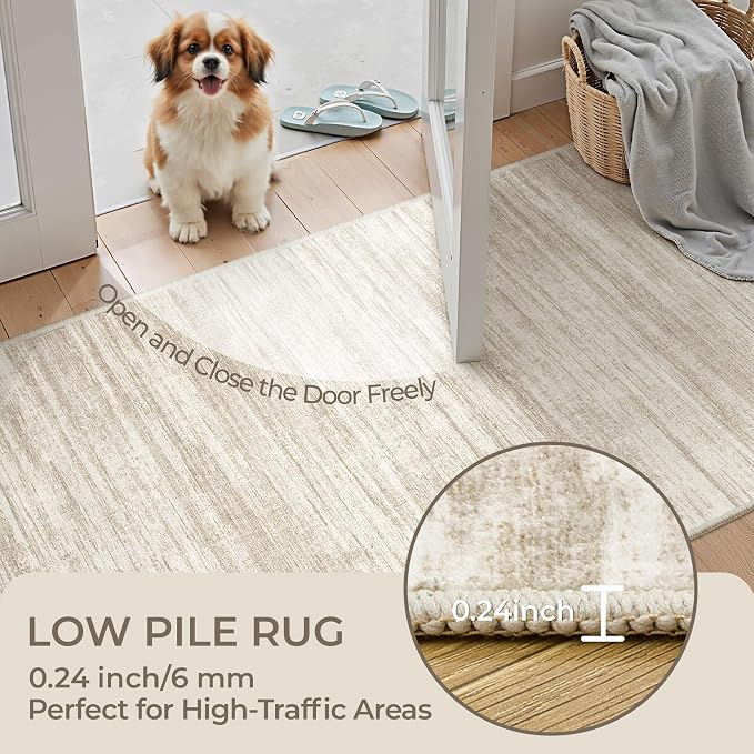 2'6 x 8' Runner Rug Non Slip, Washable Kitchen Rugs, Nursery Room, Soft Runner - Image 6